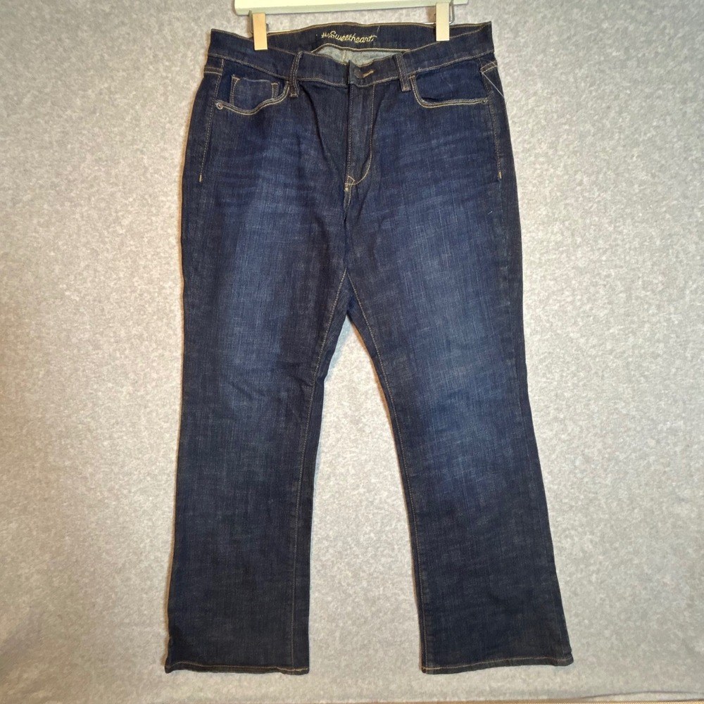Old Navy Sweetheart Jeans Women 12 Short Dark Wash Straight Leg Classic Denim